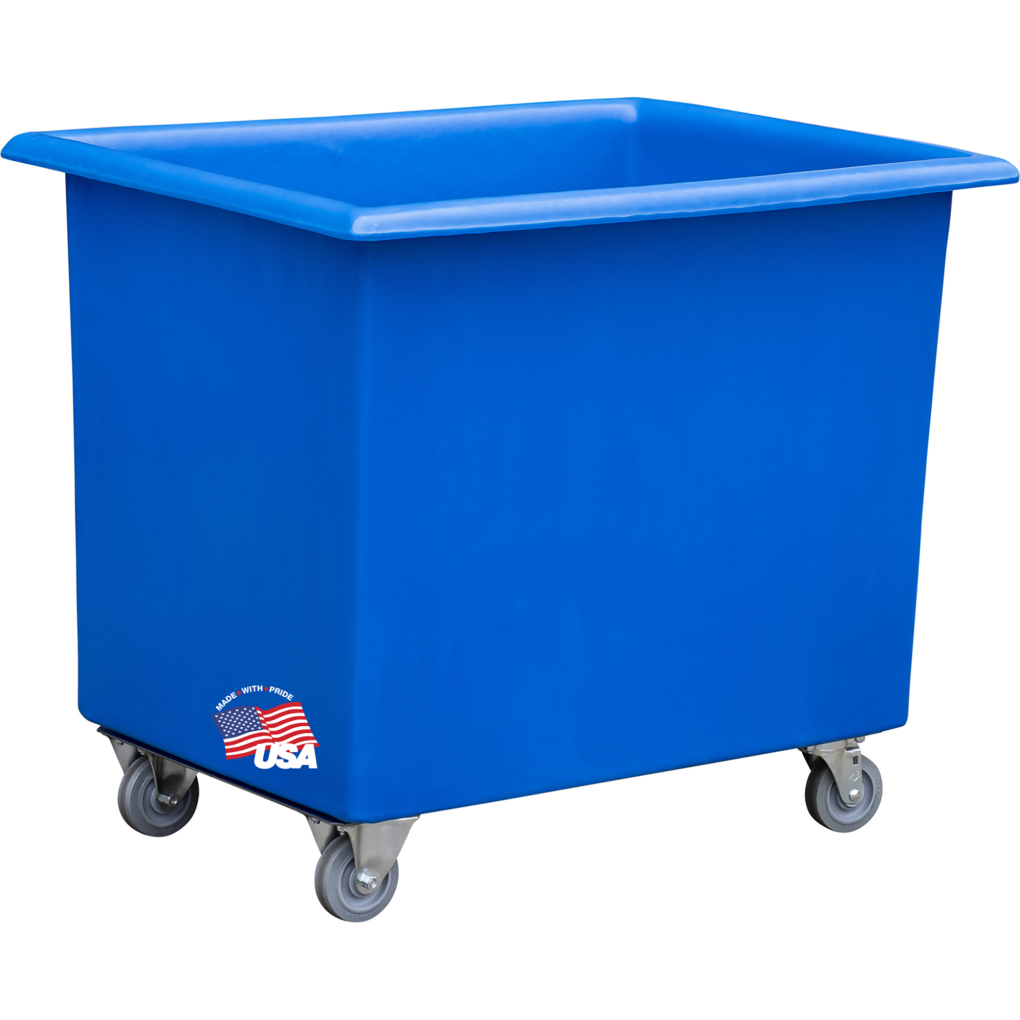 Romotech Blue Bulk Utility Laundry Cart Bin Tuff Truck — 15 Cu. Ft., 250-Lb. Capacity, 12 Bushels, HDPE, Model# 82127683